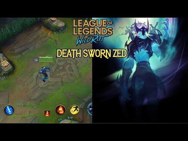 Buying Death Sworn Zed and testing it for the first time | zed gameplay | League Of Legend Wild Rift