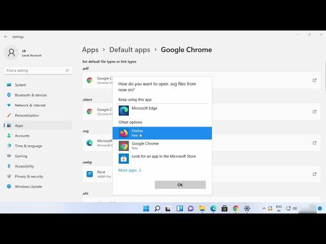 How to Make Chrome or Firefox the Default Browser on Windows 11