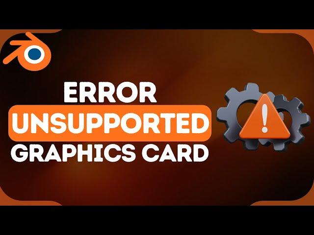 Blender Unsupported Graphics Card or Driver OpenGL 4.3 - FIXED! | 2024 Guide