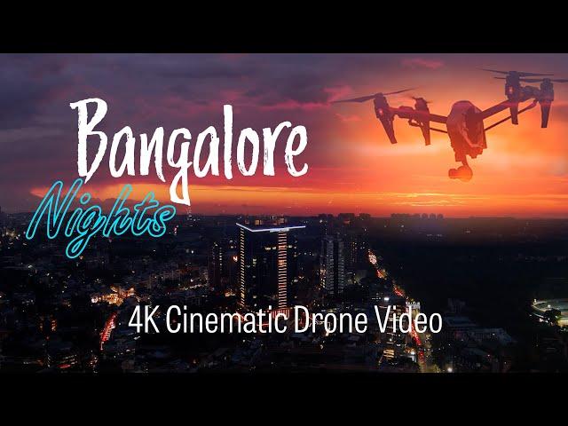 Bangalore Aerial view in 2024 4K Drone Video - NIGHT VIEW