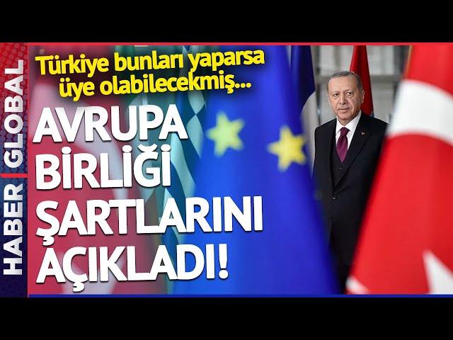 BAK SEN ŞU İŞE! Avrupa Birliği Şartları Açıkladı! Türkiye Bunları Yaparsa AB'ye Girebilecekmiş...