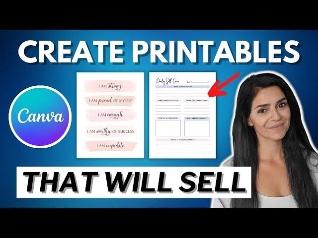 Create PRINTABLES in Canva that will ACTUALLY Sell on Etsy (Validate, Create & Upload!)