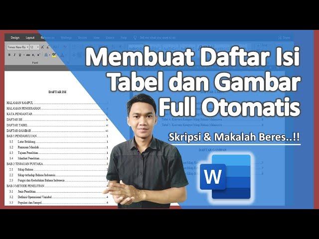 Membuat Daftar Isi Secara Otomatis di Ms Word, Daftar Tabel dan Gambar