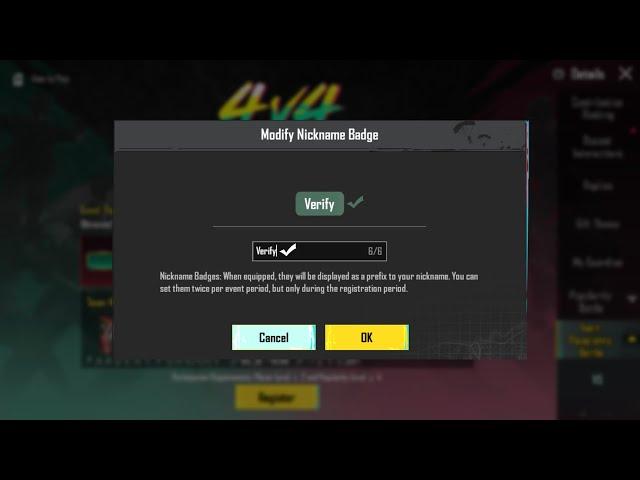 Get Verified Name Tag In PUBG Mobile