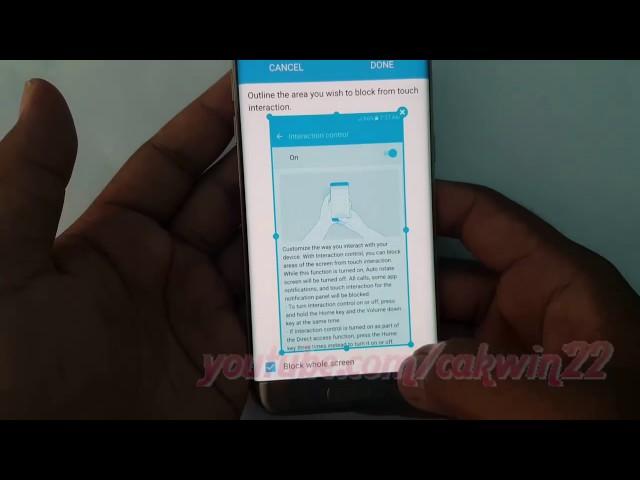 Samsung Galaxy S7 Edge : How to enable or disable Interaction control