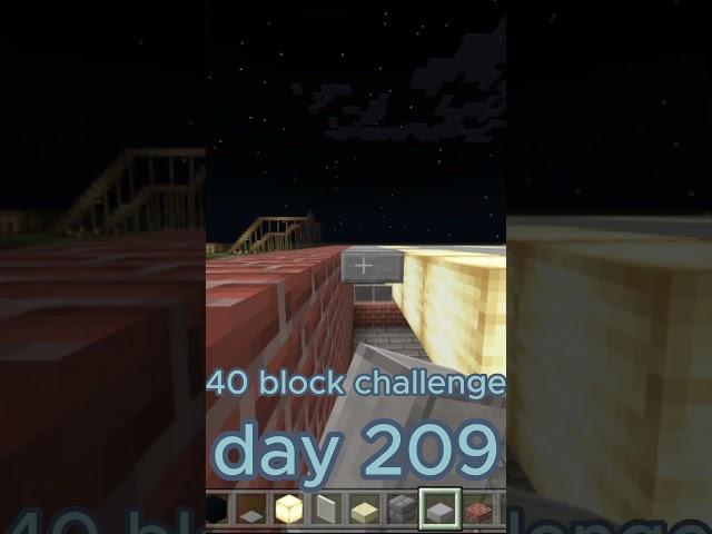 Day 209 #40blockchallenge #minecraft #videogames #challenge #gaming