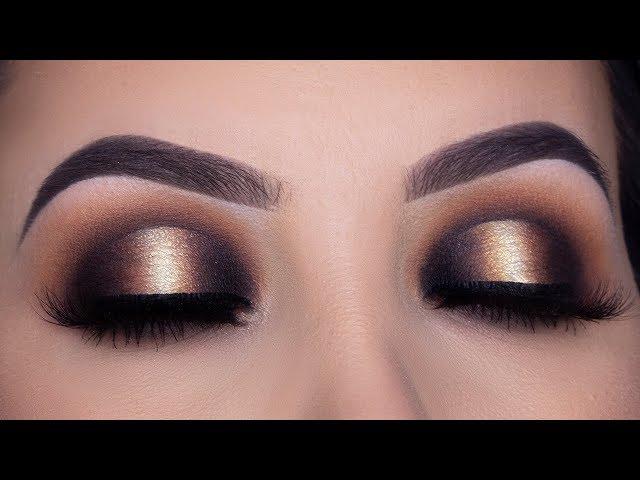 Black and Gold Smokey Halo Eye Makeup Tutorial