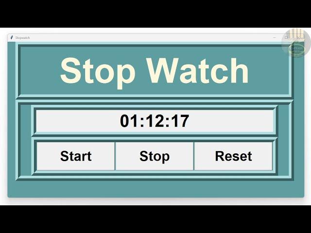 How to Create a Stop Watch using functions with tkinter in Python