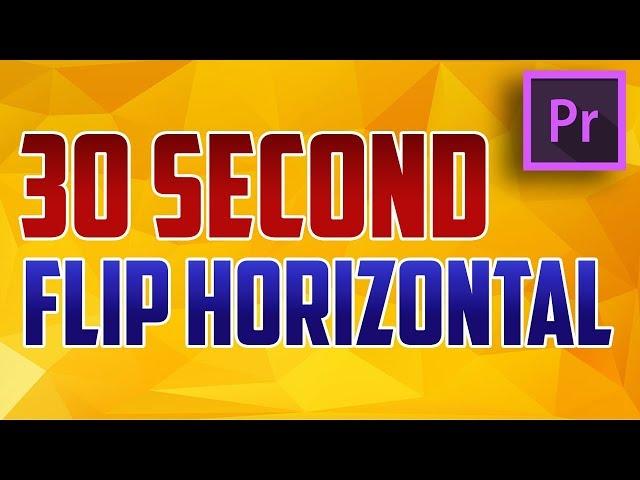 Premiere Pro CC : How to Flip Video Horizontally