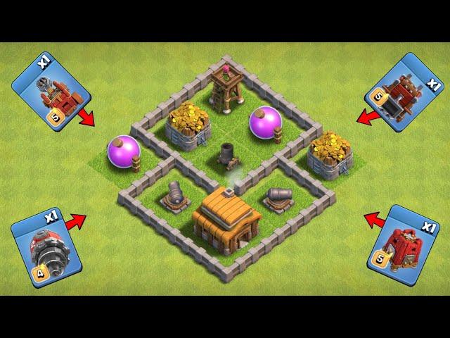 Max TownHall 3 VS All 1 Max Siege Machines | Clash of Clans