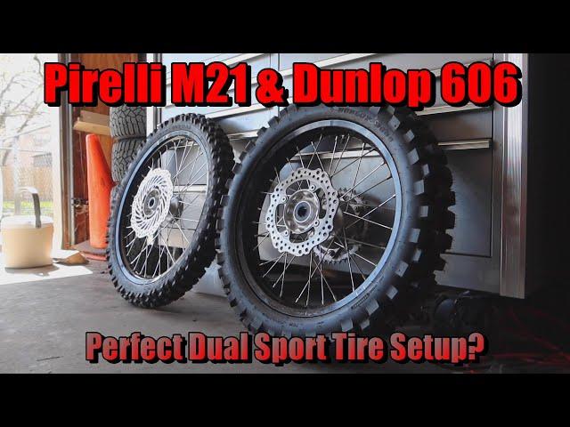 Installing the "Perfect Dual Sport Tire Setup" Pirelli M21 & Dunlop 606