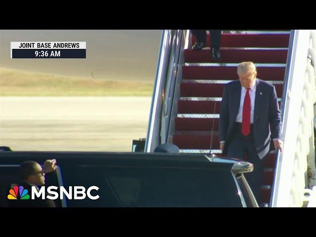 Trump arrives for Capitol Hill, White House meetings