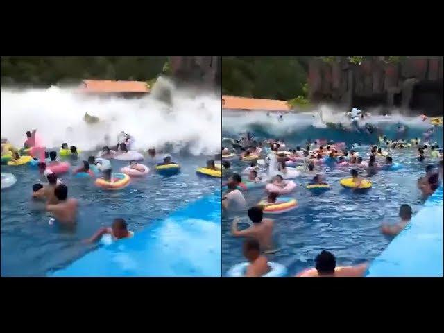 Wave Pool In Chinese Park Malfunctions, Sends 10 Foot Wave On Unsuspecting Swimmers