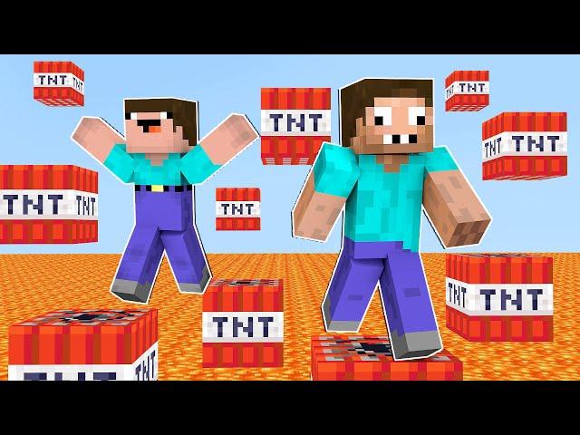 НУБ И ПРО ПРОХОДЯТ ПАРКУР ИЗ ТНТ В МАЙНКРАФТ ! НУБИК И ТРОЛЛИНГ ЛОВУШКА В MINECRAFT Дак Плей