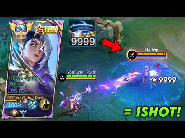 LESLEY NEW 1SHOT BUILD IS HERE!! (LAST MATCH TO MYTHICAL HONOR) - MLBB