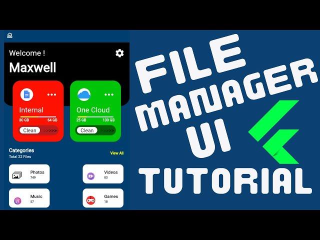 "Flutter File Manager UI Tutorial: Building an Interactive File Explorer Interface"