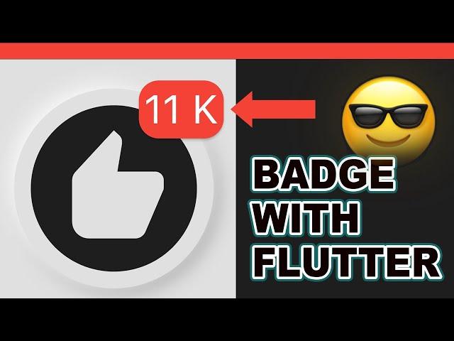 FLUTTER TUTORIAL - NOTIFICATION BADGE ICON [2022] [1 MIN]  FOR #FLUTTER NICE UI