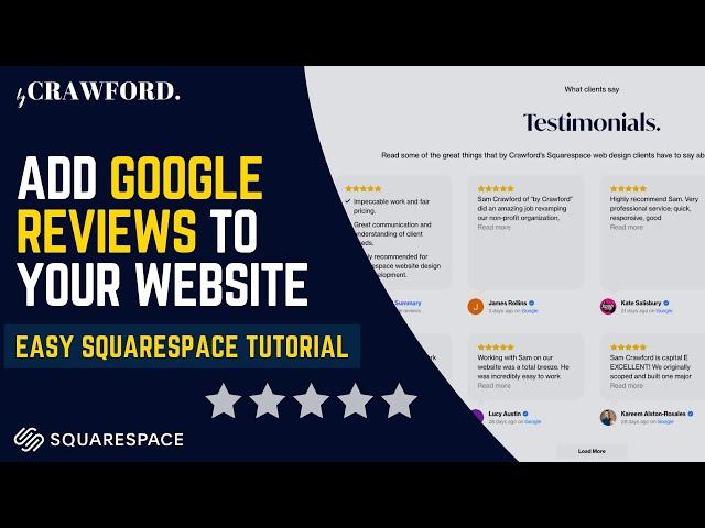 How to Add Google Reviews to Squarespace Website