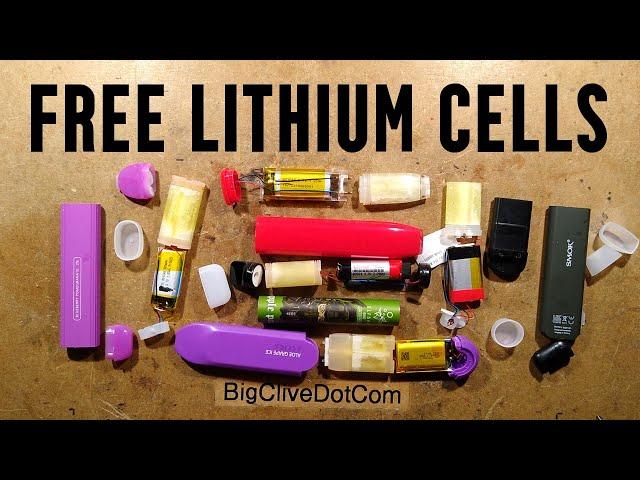 Scavenging rechargeable lithium cells from the roadside