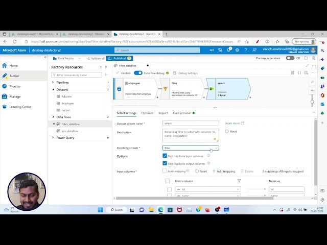 Azure Data Factory Part 10 - ADF Data Flow Selects