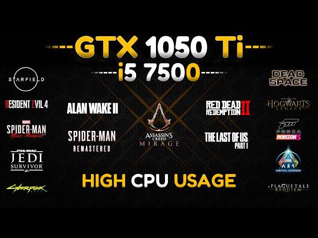 GTX 1050 Ti  + i5 7500 - 16 Games Tested in 2024