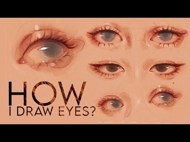 How I draw and stylize eyes using Procreate App ( Brushes + Techniques )