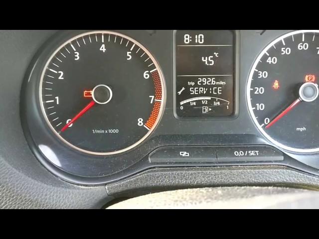 How to reset the service message light on a VW Polo