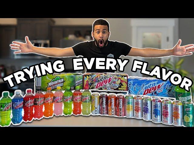 I TRIED EVERY MOUNTAIN DEW FLAVOR, SO YOU DONT HAVE TO!