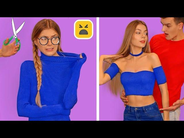 FASHION HACKS & CLOTHES DIY! Girls Clothes Transformation Ideas by Mr Degree