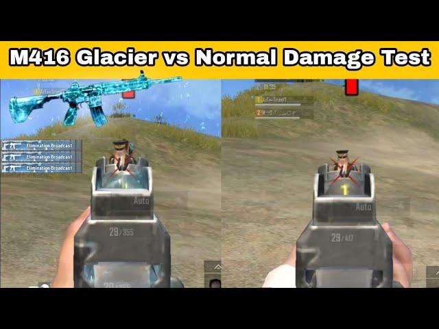 Damage Test M416 Glacier VS Normal M416 -Pubg Mobile Lite