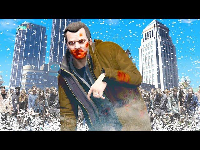 ИГРАЮ за ЗОМБИ МАЙКЛА в ЗИМНЕМ ЛОС САНТОС!! - GTA 5 Зомби Апокалипсис (Моды ГТА 5)