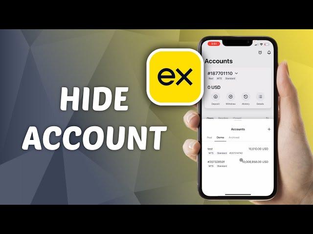 How to Hide Account on Exness