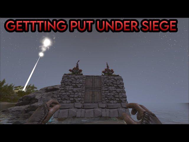 Getting My Base Put Under Siege By A Turret Raft. Ark Survival Evolved Beginners Servers