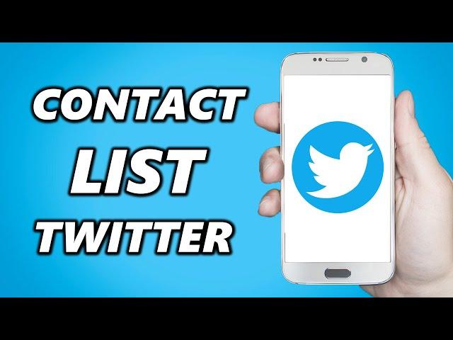 How to find Twitter Users from Contact List (2024)