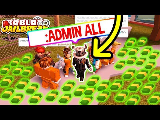 Roblox Jailbreak GIVING ADMIN AS ASIMO3089 FOR CASH! *PRANK!*