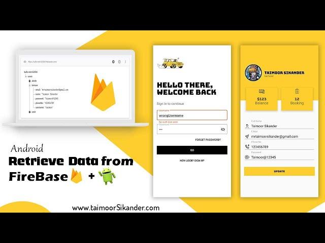 How to Retrieve data from Firebase Database in Android Studio Retrieve data from Firebase in Android