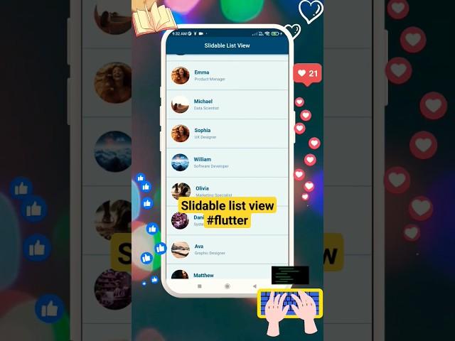 Slidable Listview #flutter #shorts #short #flutter #flutterdeveloper #application #appdevelopment