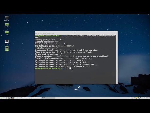 Uninstall program in Linux Mint or Ubuntu using Terminal