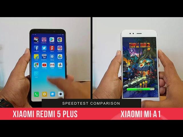 Xiaomi Redmi 5 Plus vs Xiaomi Mi A1 Speedtest (MIUI 9.2 vs Stock Android)