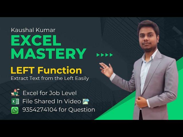 Master the Excel LEFT Function | Extract Text from the Left Easily