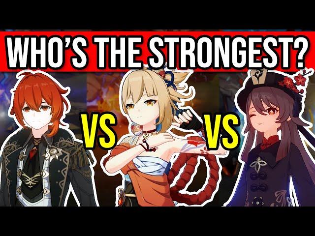 DPS SHOWDOWN! Yoimiya vs Hu Tao vs Diluc! Can Yoimiya Keep Up?! Genshin Impact