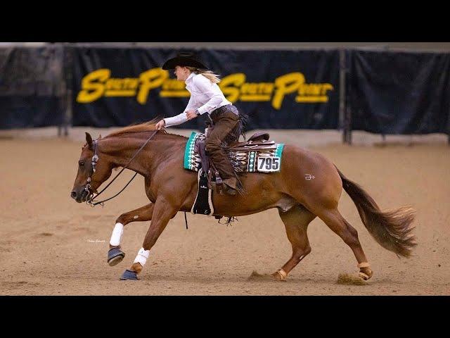 Gina Maria Schumacher Reining Horses in Open Derby with a whopping 230!