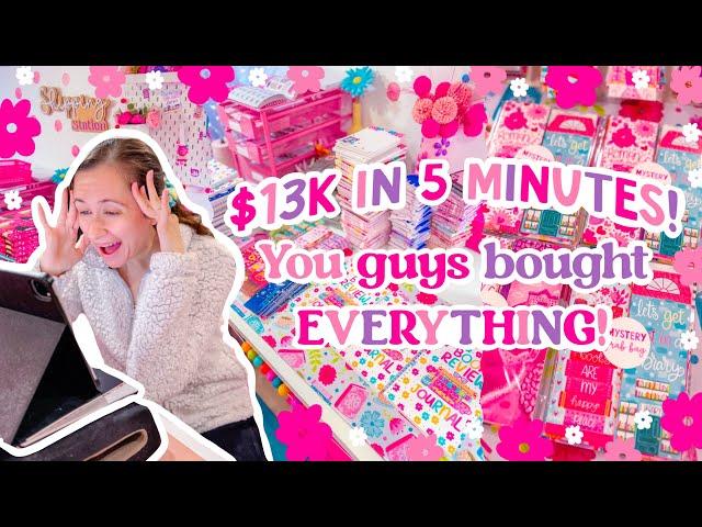 WE SOLD OUT!  $13K in 5 MINUTES 🩷 Small Business Studio Vlog