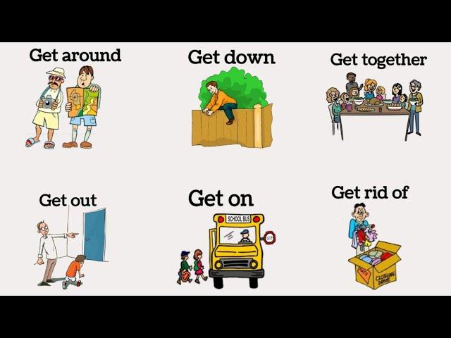 Get Phrasal verb | Get Phrasal verbs meanings | Learn English Vocabulary