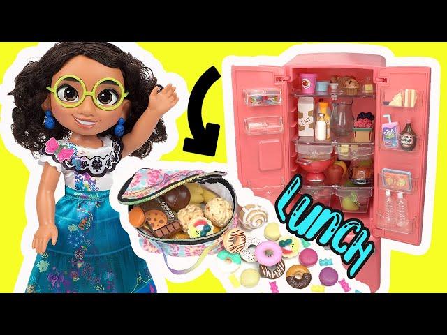 Disney Encanto Mirabel Doll Packs Lunch for School with Isabela