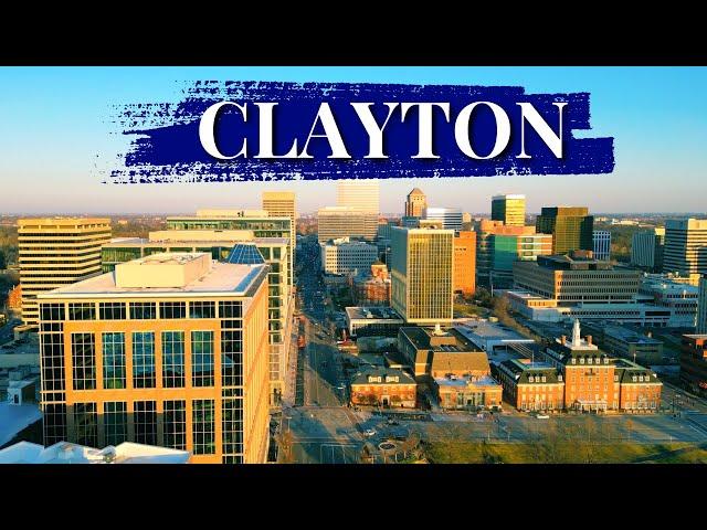 Downtown Clayton, MO Aerial Drone Tour 4K