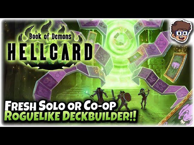 UNIQUE Solo or Co-op Roguelike Deckbuilder!! | Let's Try Book of Demons: HELLCARD