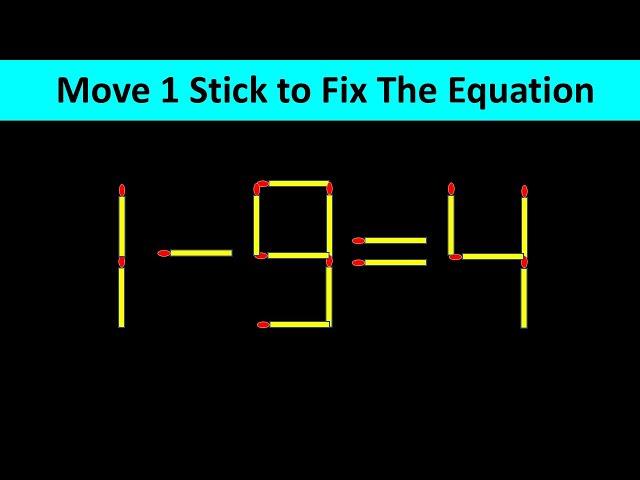 Matchstick Puzzle - Fix The Equation #matchstickpuzzle #simplylogical