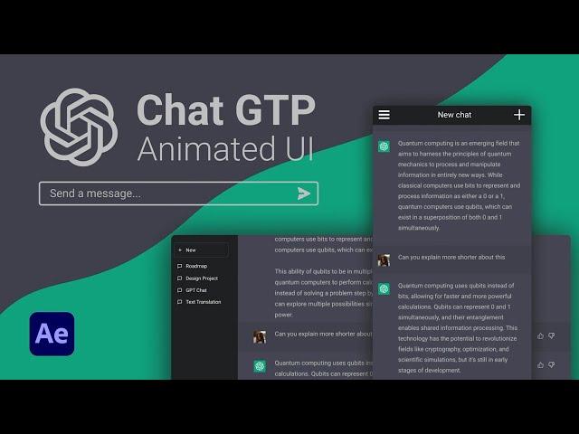 ChatGPT UI UX Animation - After Effects Template