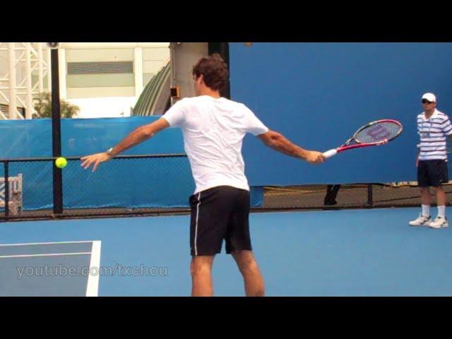 Roger Federer - Slow Motion Forehands in HD (Australian Open 2011)